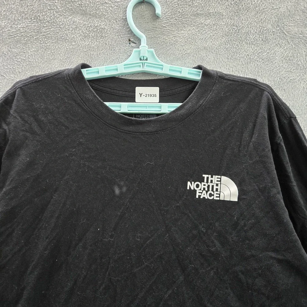 The North Face‎ Men Shirt XL Black Graphic Print Leaves Logo Long Sleeve
